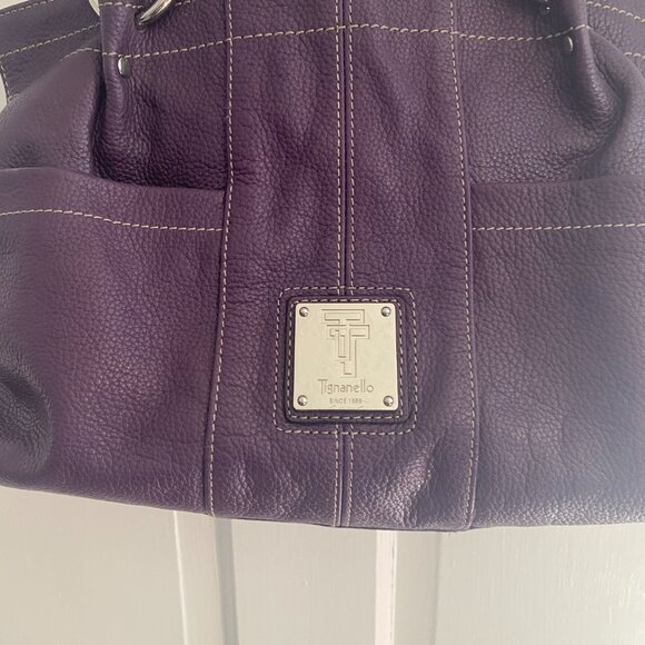 Tignanello Purple Leather Purse - Picture 2 of 9